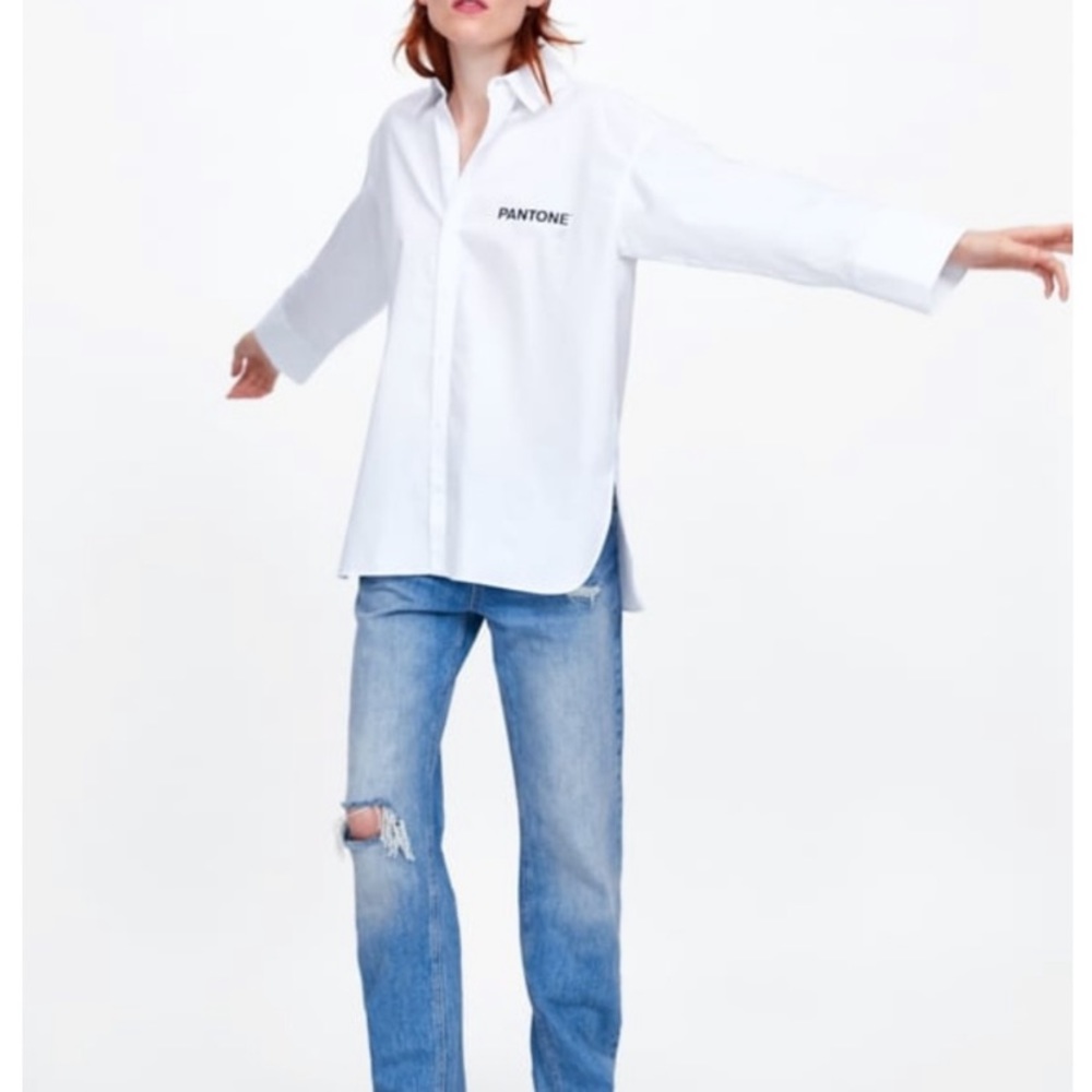 Zara Pantone Oversized white shirt - Picture 2 of 2